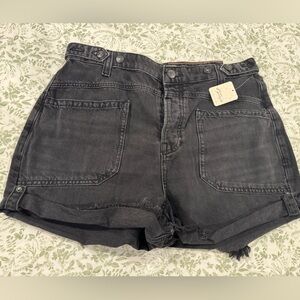 We The Free Black Denim Shorts